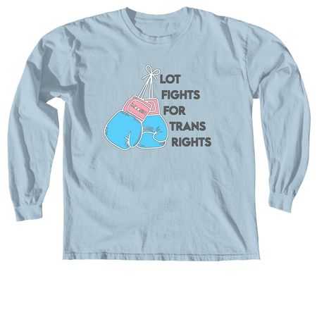 PRIDE MONTH: Trans Rights, a Chambray Comfort Colors Long Sleeve Tee