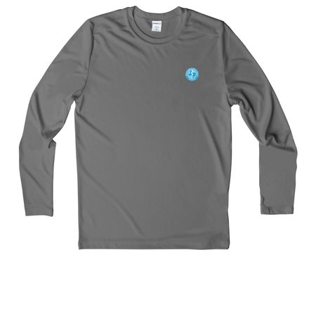 UV Performance Shirts, a Dark Smoke Grey Youth UV Performance Long Sleeve Tee