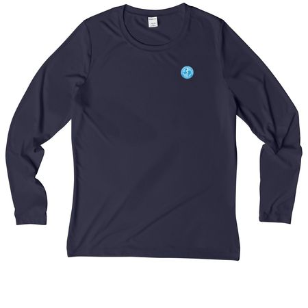 UV Performance Shirts, a True Navy Women's UV Performance Long Sleeve Tee