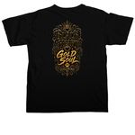 A little bite of school spirit&nbsp;, a Black Comfort Colors Unisex Tee (back-view)