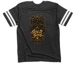 A little bite of school spirit&nbsp;, a Vintage Smoke / White Football Jersey Tee (back-view)