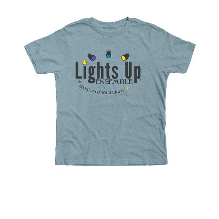 Lights Up Ensemble Logo Collection, a Heather Blue Lagoon Premium Youth Tee