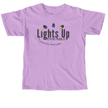 Lights Up Ensemble Logo Collection, a Neon Violet Comfort Colors Unisex Tee