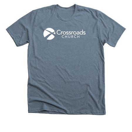 Crossroads Church Logo, a Heather Slate Premium Unisex Tee