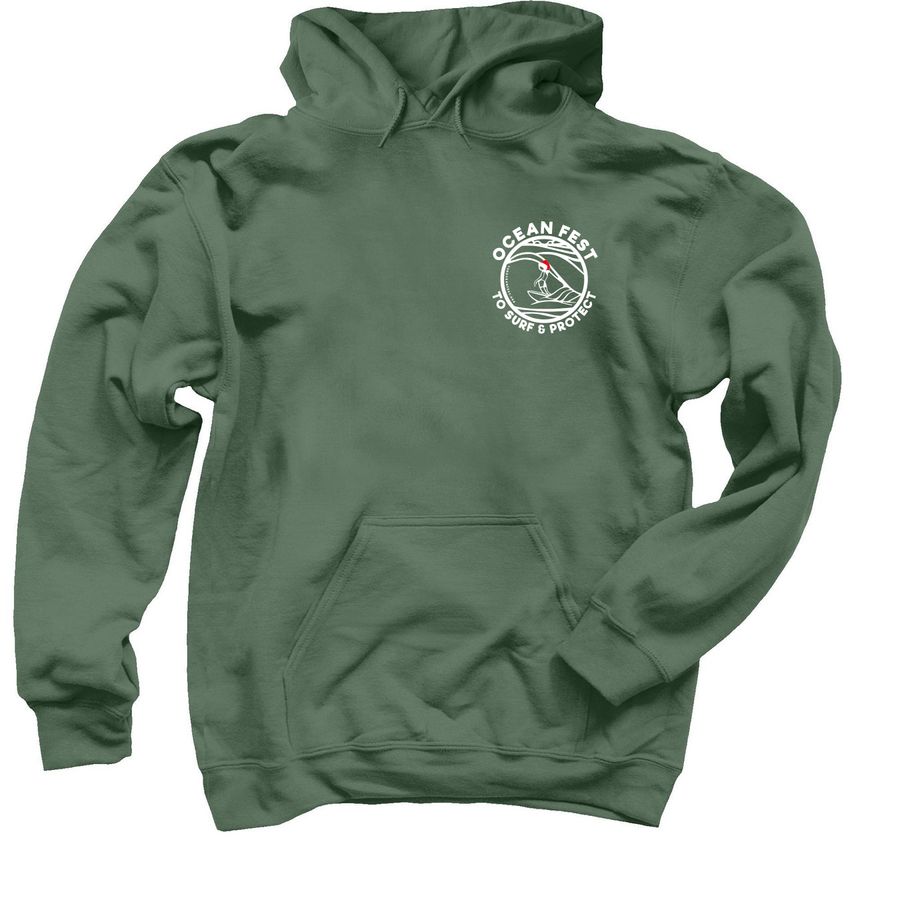 Ocean Fest Limited Edition Holiday Sweatshirt, a Military Green Pullover Hoodie