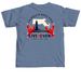 Falmouth Road Race for Live4Evan, a Blue Jean Comfort Colors Unisex Tee (back-view)