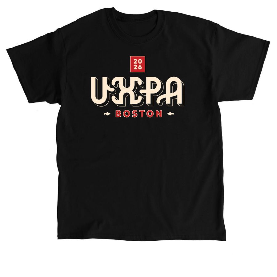 UXPA Boston 2026 Conference Tee, a Black Classic Unisex Tee