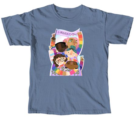 Pride 2026, Lavender Liberation, a Blue Jean Comfort Colors Unisex Tee