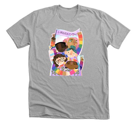 Pride 2026, Lavender Liberation, a Athletic Heather Premium Unisex Tee