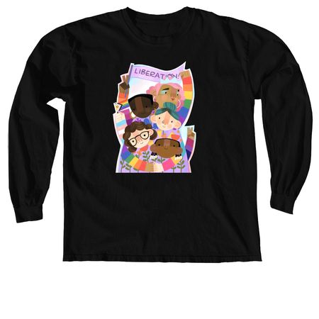 Pride 2026, Lavender Liberation, a Black Comfort Colors Long Sleeve Tee
