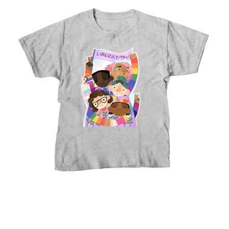 Pride 2026, Lavender Liberation, a Sport Grey Youth Unisex Tee