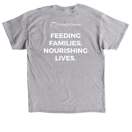 FFO Feeding Families, a Sport Grey Classic Unisex Tee (back-view)