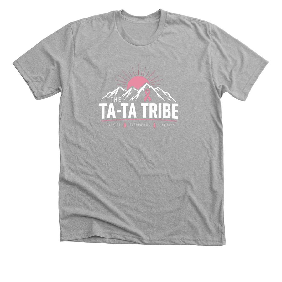 The Ta-Ta Tribe: Wear the Fight, a Athletic Heather Premium Unisex Tee
