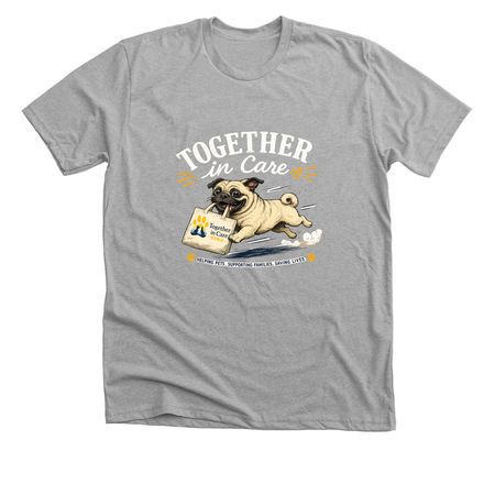 Pug Life, a Athletic Heather Premium Unisex Tee