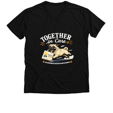 Pug Life, a Solid Black Blend Premium V-Neck Tee