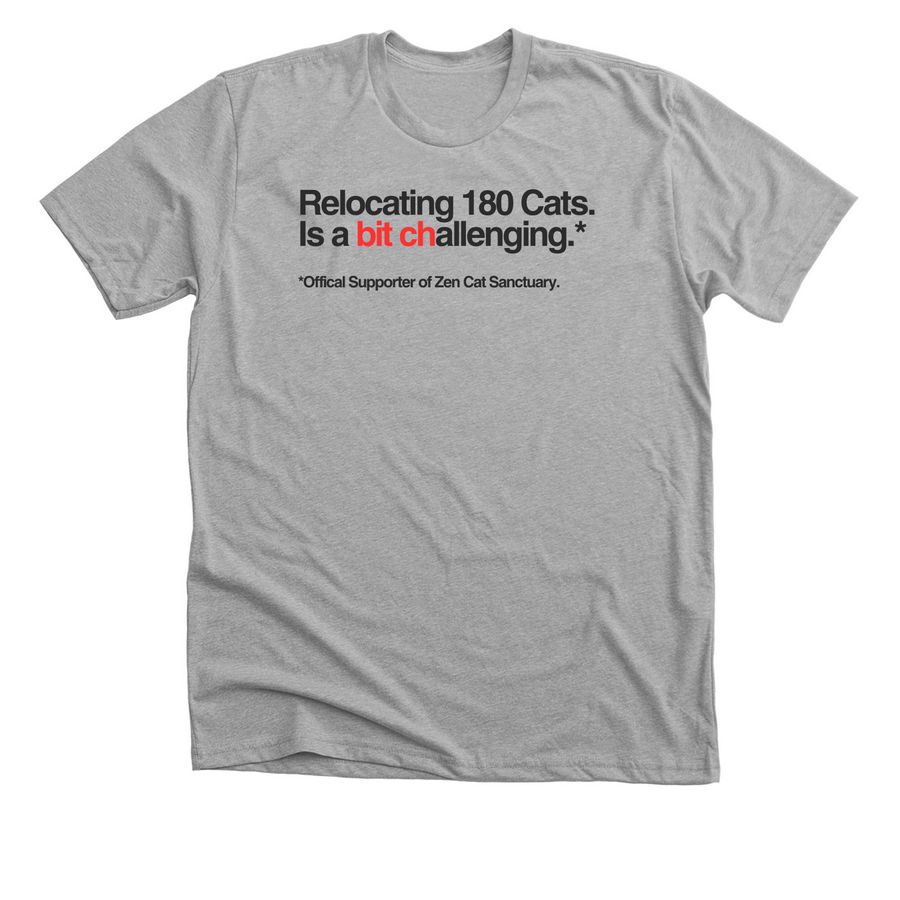 Save Zen Cat Sanctuary! 180 Lives Need You, a Athletic Heather Premium Unisex Tee