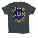 OCP Authorized Morale Shirt, a Dark Grey Premium Cotton Tee (back-view)