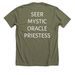 Summer of Seeing, a Heather Olive Premium Unisex Tee (back-view)
