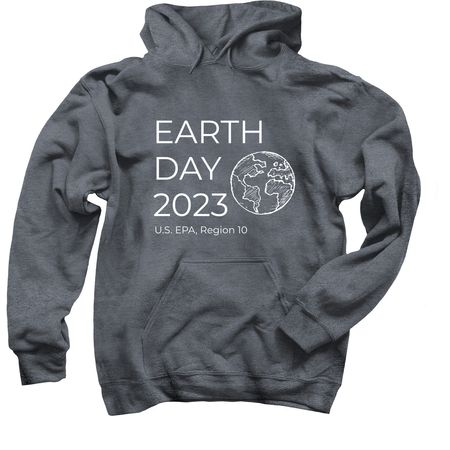 Earth Day 2023, a Dark Heather Pullover Hoodie