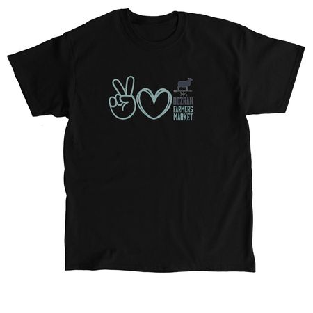 Peace, Love, BFM, a Black Classic Unisex Tee