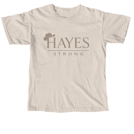 Light colored adult/youth with taupe writing., a Ivory Comfort Colors Unisex Tee