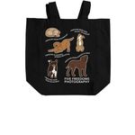 Five Freedoms X Meredith Canty Tote Bag, a Black Recycled Cotton Tote Bag (back-view)