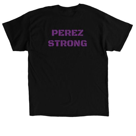 Perez Pancreatic Cancer Fundraiser, a Black Classic Unisex Tee (back-view)