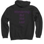 A M E T H Y S T, a Black Pullover Hoodie (back-view)