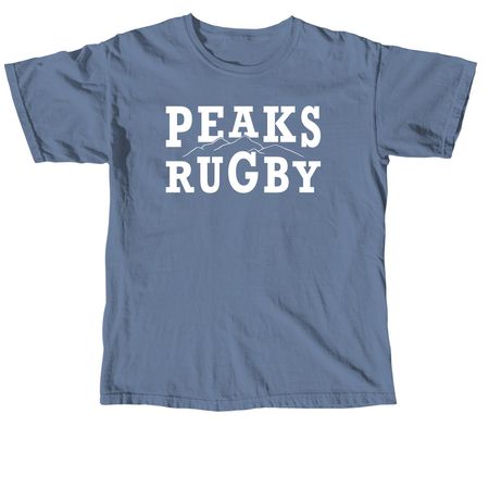 PIKES PEAKS WOMEN?S RUGBY, a Blue Jean Comfort Colors Unisex Tee