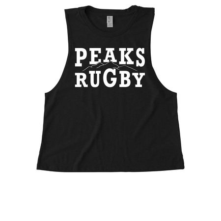 PIKES PEAKS WOMEN?S RUGBY, a Deep Black Allmade Eco Triblend Women?s Muscle Tank