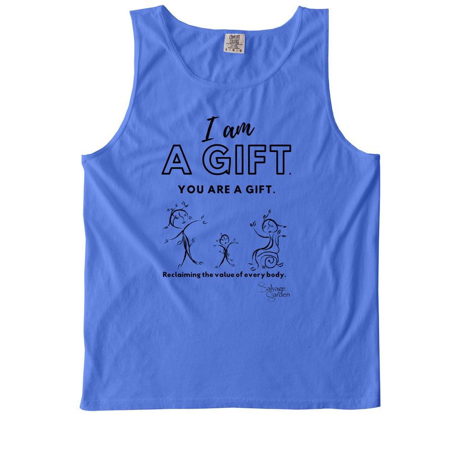 A cool message, a Flo Blue Comfort Colors Tank Top