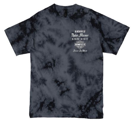 Ninth Annual Ride T-Shirt, a Black Crystal Tie Dye Tee