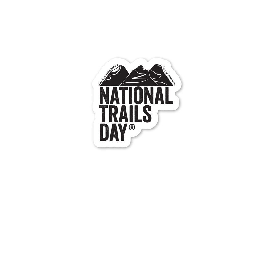 National Trails Day, a White Kiss Cut Sticker