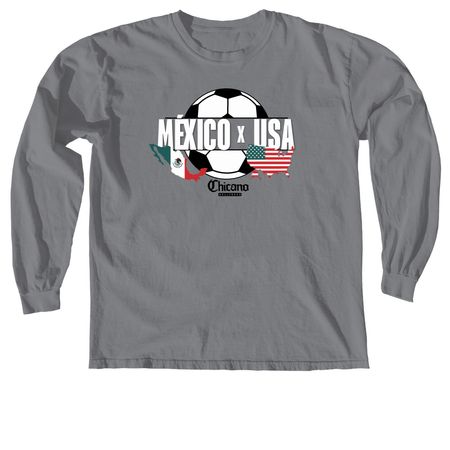 Chicano World Cup Fan&nbsp;, a Granite Comfort Colors Long Sleeve Tee