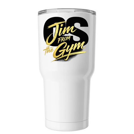 Jim, a White Insulated Tumbler