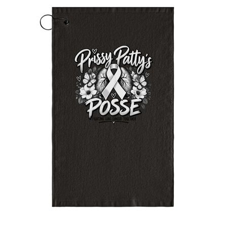 Patty?s Posse on the Green, a Black Golf Towel