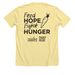Hunger Action Month, a Heather Yellow Gold Premium Unisex Tee (back-view)