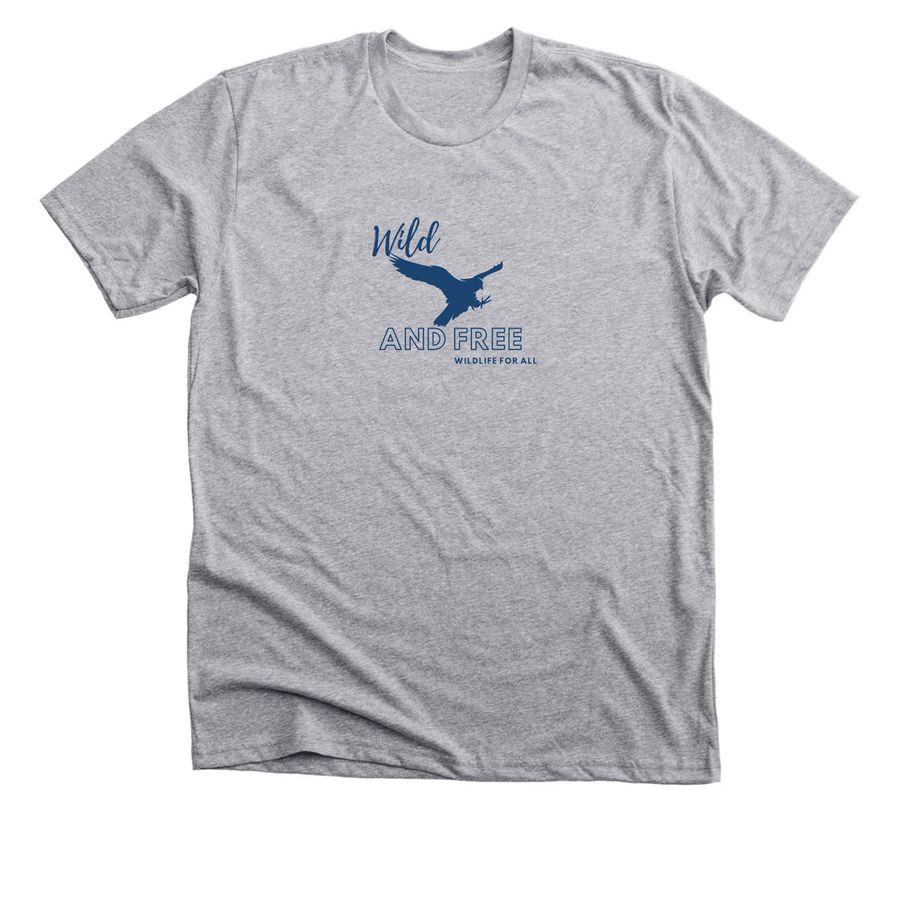 Wild And Free, a Athletic Heather Premium Unisex Tee
