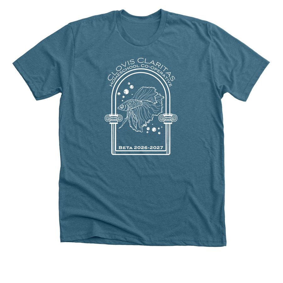 Clovis, NM Claritas, a Heather Deep Teal Premium Unisex Tee