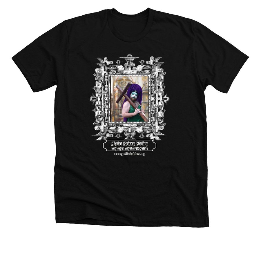 Sister Krissy Fiction T-Shirts, a Solid Black Blend Premium Unisex Tee