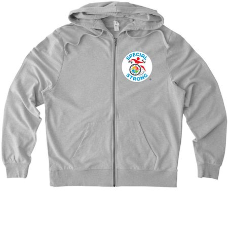 Special Strong Swag, a Granite Grey Heather Allmade Organic French Terry Zip Up Hoodie