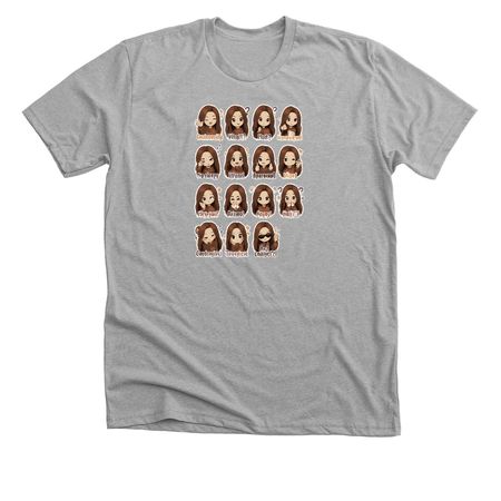 Chibi Emojis, a Athletic Heather Premium Unisex Tee
