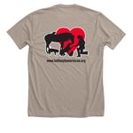 Save Lives This Spooky Season, a Heather Stone Premium Unisex Tee (back-view)