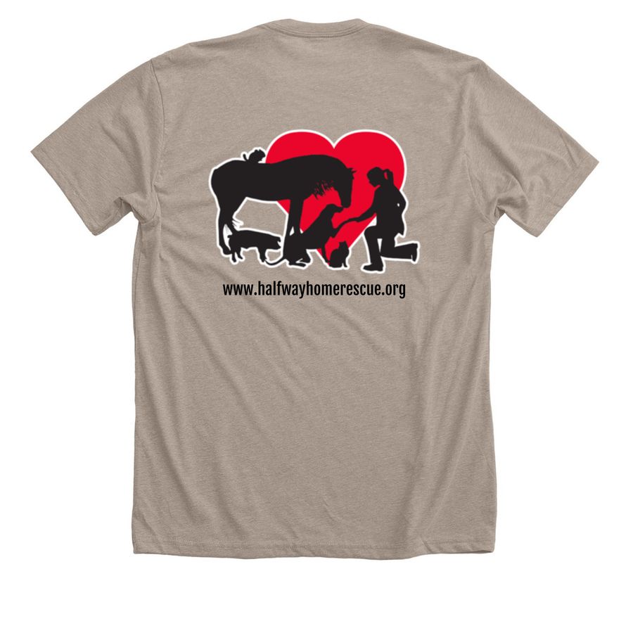 Save Lives This Spooky Season, a Heather Stone Premium Unisex Tee (back-view)