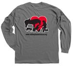 Save Lives This Spooky Season, a Charcoal Classic Long Sleeve Tee (back-view)