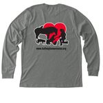 Save Lives This Spooky Season, a Deep Heather Premium Long Sleeve Tee (back-view)
