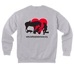 Save Lives This Spooky Season, a Athletic Heather Premium Drop Shoulder Sweatshirt (back-view)