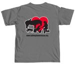 Save Lives This Spooky Season, a Grey Comfort Colors Unisex Tee (back-view)