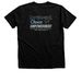 Enrichment, Choice, Empowerment, a Black Heather Premium Unisex Tee (back-view)