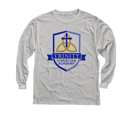 TCA color logo, a Sport Grey Youth Long Sleeve Tee